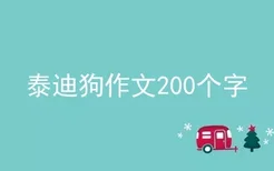 泰迪狗作文200个字