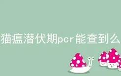 猫瘟潜伏期pcr能查到么