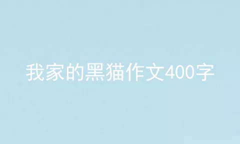 我家的黑猫作文400字