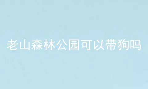 老山森林公园可以带狗吗