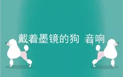 戴着墨镜的狗 音响