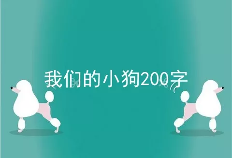 我们的小狗200字