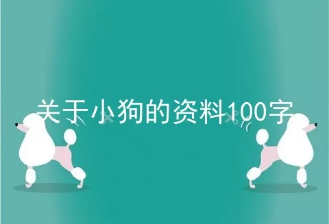 关于小狗的资料100字