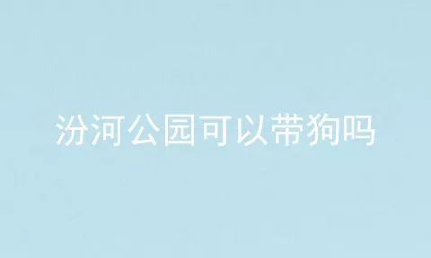 汾河公园可以带狗吗