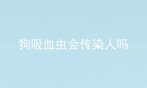 狗吸血虫会传染人吗