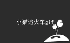 小猫追火车gif