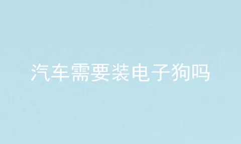 汽车需要装电子狗吗