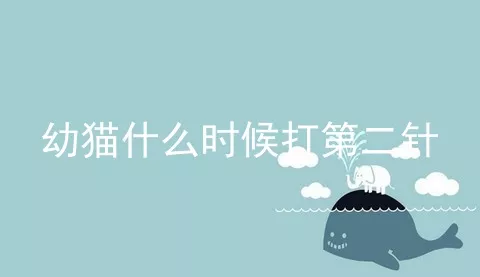 幼猫什么时候打第二针